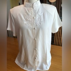 Vintage Embroidered Blouse - L